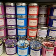 Scented tin candles