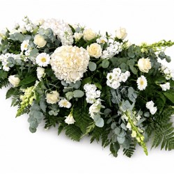 Classic White Casket Spray